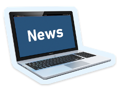 News A computer screen with the word news on it