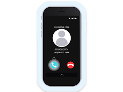 Scams A mobile phone showing an unknown caller