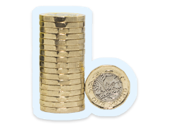 Scheme Pays A pile of pound coins